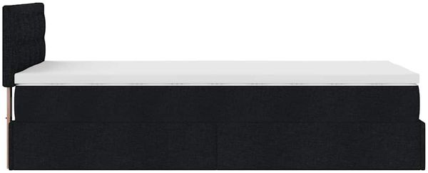 vidaXL Ottoman-Bett mit Matratze Schwarz 90x200 cm Stoff 3311596 Bild 10