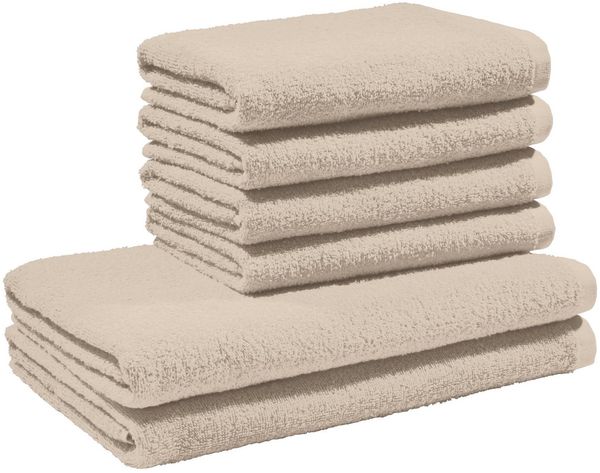 REDBEST Handtücher Frottier-Set "Oceanside" 6-tlg, Leichtfrottier, Leichtfrottier Uni