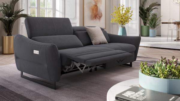 Sofanella Dreisitzer MODENA Stoffbezug Stoffsofa Couch in Lila Bild 4