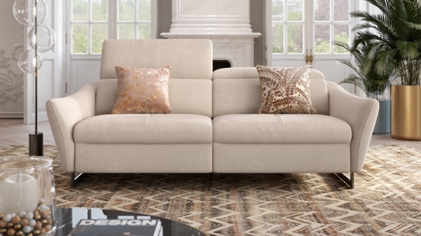 Sofanella Dreisitzer MODENA Stoffbezug Stoffsofa Couch in Lila Bild 5