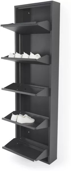Spinder Schuhschrank mit 5 Klappen Schwarz, Billy 5