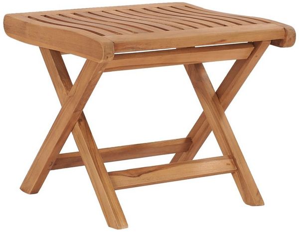 DOTMALL Fußhocker Klappbarer Fußhocker 46,5×49×41,5 cm Massivholz Teak