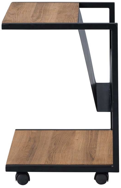 Beistellwagen Arian / Atlanta, Schwarz, Holzfarben, 45 x 56 x 38 cm Bild 2