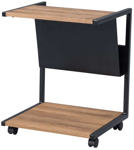 Beistellwagen Arian / Atlanta, Schwarz, Holzfarben, 45 x 56 x 38 cm Bild 1