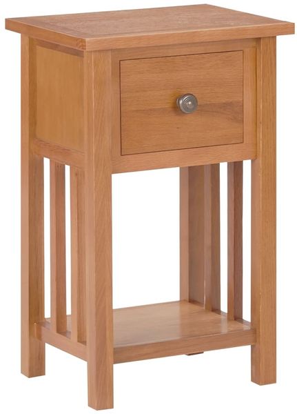 vidaXL Zeitungstisch mit Schublade 35x27x55 cm Massivholz Eiche 289182