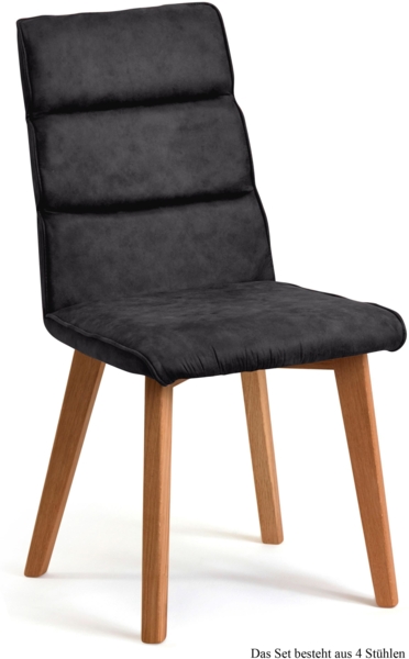 Esszimmerstuhl (4er-Set) Darell 47x92x60 Eiche geölt/Anthrazit