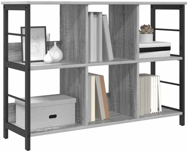 vidaXL Bücherregal Graues Sonoma 102 x 32 x 72,5 cm Holzwerkstoff 884015 Bild 2