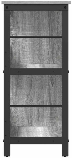 vidaXL Bücherregal Graues Sonoma 102 x 32 x 72,5 cm Holzwerkstoff 884015 Bild 5