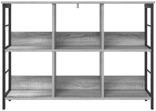 vidaXL Bücherregal Graues Sonoma 102 x 32 x 72,5 cm Holzwerkstoff 884015 Bild 4