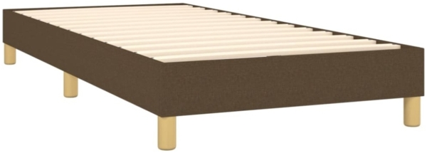 vidaXL Boxspringbett mit Matratze Dunkelbraun 90x200 cm Stoff, Härtegrad: H2 [3126696] Bild 2