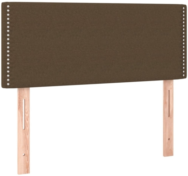 vidaXL Boxspringbett mit Matratze Dunkelbraun 90x200 cm Stoff, Härtegrad: H2 [3126696] Bild 6