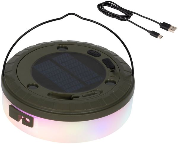 Lumineo LED-Lichterkette, Solar Lichterkette 10m aufrollbar & USB-C aufladbar mit 136 LEDs Bunt