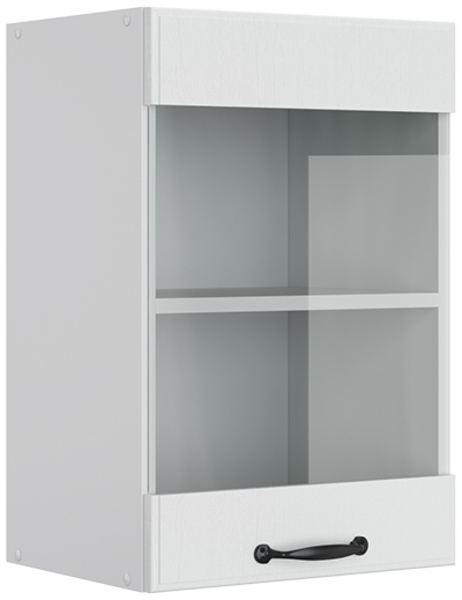 Küchenglasschrank R-Line Weiß Landhaus 40 cm Vicco