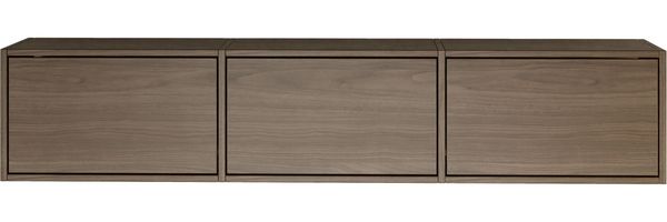 Selsey 'Framme' hängendes TV-Board mit drei Klappen, Holzoptik Walnuss, 150 cm Bild 6