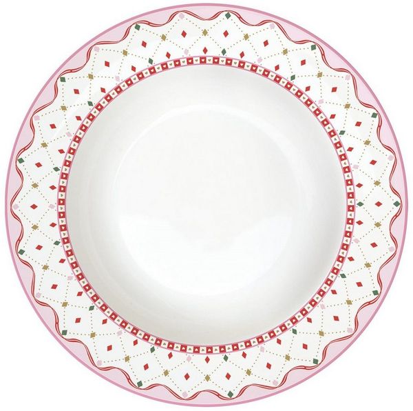 EasyLife Suppenteller Sweet Christmas, Spülmaschinengeeignet, Mehrfarbig, Motiv: Herzen