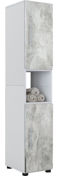 Flandu Badschrank Badmöbel Wandschrank Badezimmer Bad Möbel Schrank Beton optik