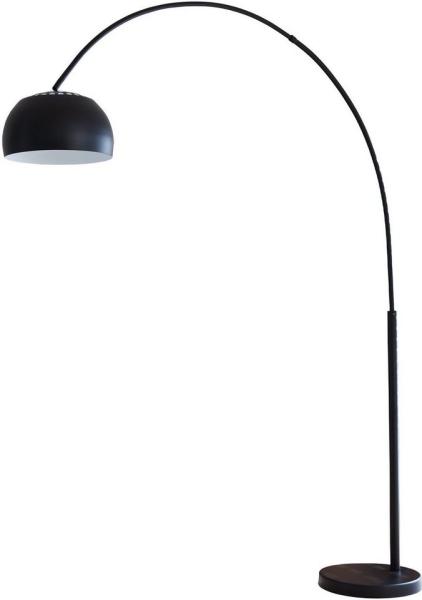 Bogenlampe Marmor und Metall Schwarz
