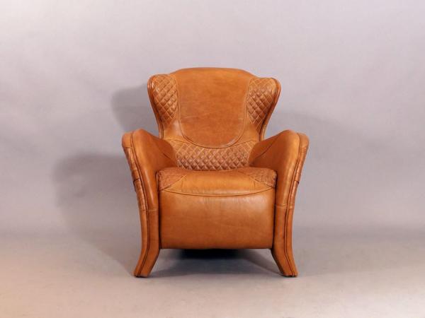 Ohrensessel Whitehorse Columbia Brown Vintage-Leder Bild 2