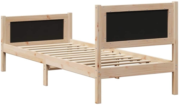 vidaXL Bettgestell Braun und Taupe 75 x 190 cm Massivholz Kiefer 878512 Bild 6