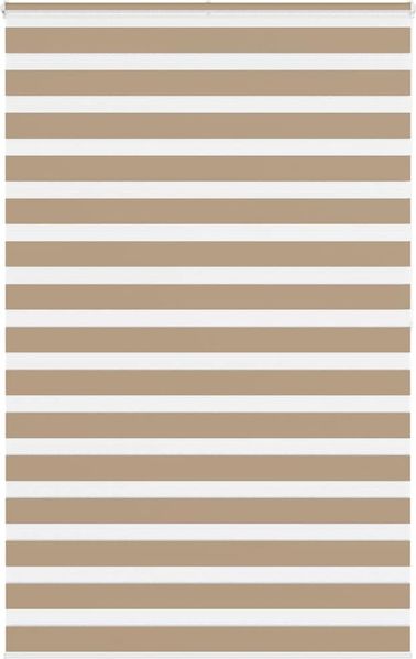 vidaXL Doppelrollo Sandbraun 140x200 cm Stoffbreite 135,9 cm Polyester 4014581