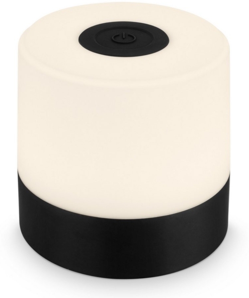 BRILONER – Mini LED Tischlampe Kabellos, Dimmbare Nachttischlampe Touch, Schreibtischlampe, Leselampe, Tischleuchte Outdoor & Indoor, USB-C, Camping Lampe, Warmweißes Licht, 7x7 cm, Schwarz