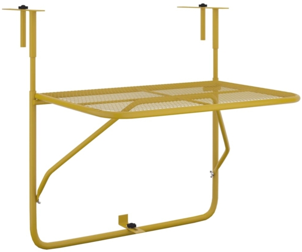 vidaXL Balkontisch Golden 60x40 cm Stahl 340917