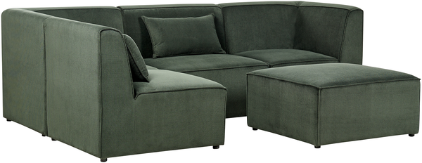 Sofa mit Ottomane LEMVIG Dunkelgrün Rechtsseitig Bild 4