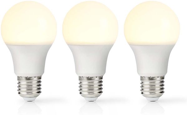 LED-Lampe E27 | A60 | 4.9 W | 470 lm | 2700 K | Warmweiss | Retro Style | Matte lampe | 3 Stück