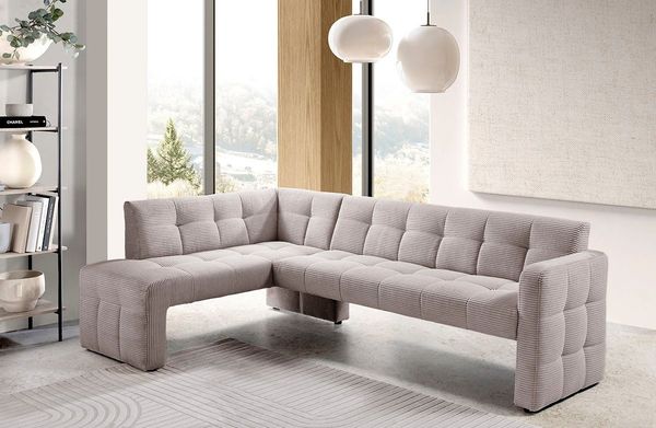 exxpo - sofa fashion Essbank Barista, bequem und elegant, hohe Bodenfreiheit, Eckbank Barista bequem und elegant, hochwertige Detailverarbeitung