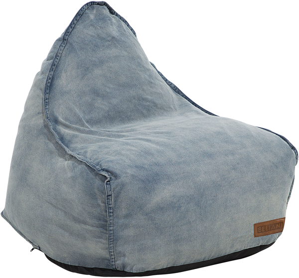 Beliani 'Drop' Sitzsack, Blau, 73 x 75 cm, Stoff