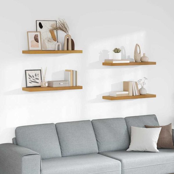 vidaXL Wandregal 4 pcs Beige 90 x 23,5 x 4 cm Holzwerkstoff 42019997