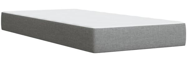 vidaXL Boxspringbett mit Matratze Hellgrau 100x200 cm Stoff 3289272 Bild 10