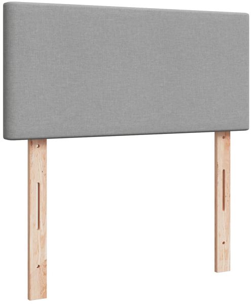 vidaXL Boxspringbett mit Matratze Hellgrau 100x200 cm Stoff 3289272 Bild 12