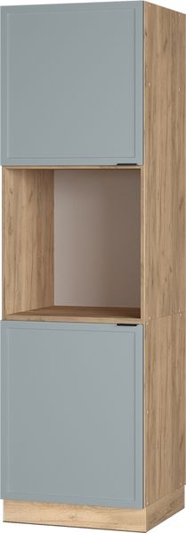 Herdumbauschrank Fame-Line Hellblau-grau 60 cm offen Vicco