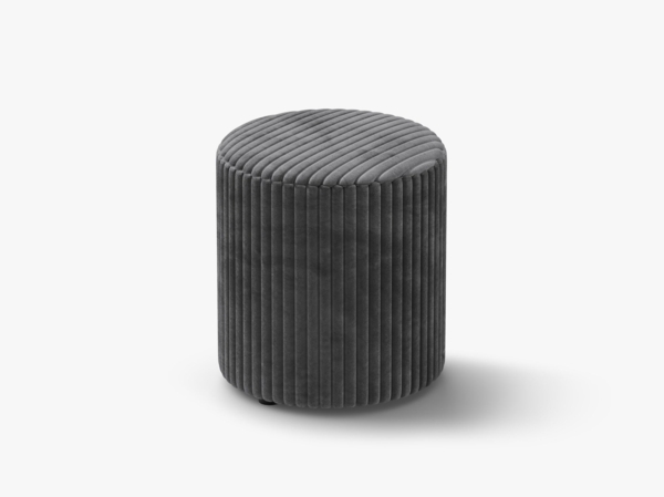 Micadoni Pouf Dia 40cm Kord Tilia Grau