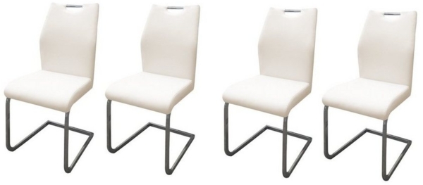 HTI-Living Esszimmerstuhl Esszimmerstuhl 4er Set Cremeweiß Nelly (Set, 4 St), Schwingstuhl Wartezimmerstuhl