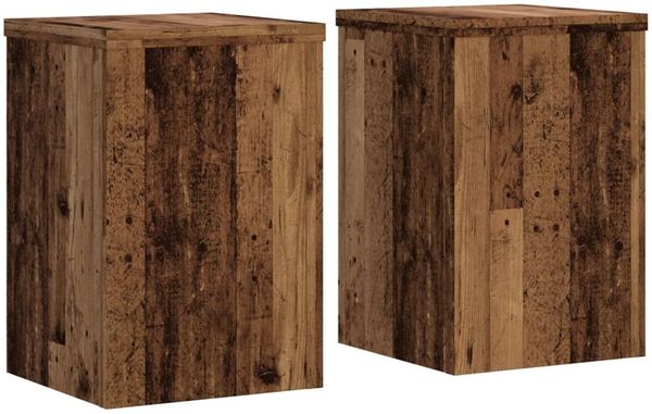 vidaXL Pflanzenständer 2 Stk. Altholz-Optik 25x25x35 cm Holzwerkstoff 852913 Bild 2
