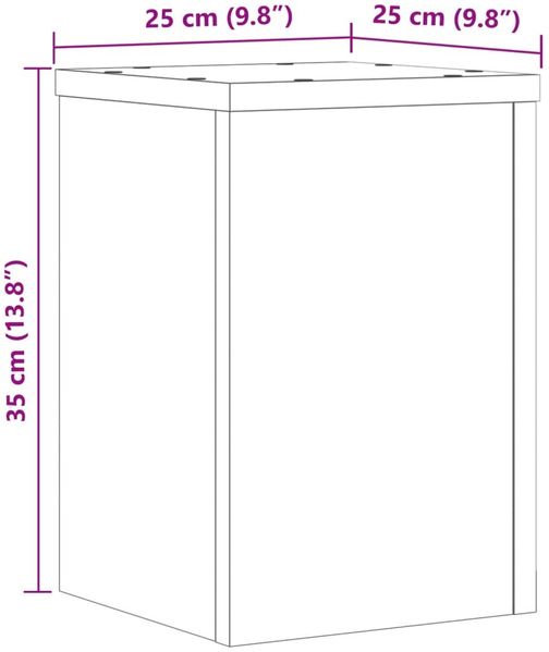 vidaXL Pflanzenständer 2 Stk. Altholz-Optik 25x25x35 cm Holzwerkstoff 852913 Bild 10