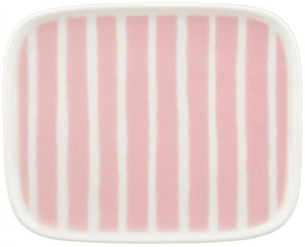 Marimekko Frühstücksteller Teller Oiva Piccolo Weiß Hellpink (15x12cm)