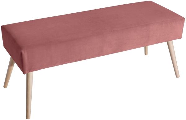 Bank Katja Bezug Samtvelours Buche natur / rose 22732