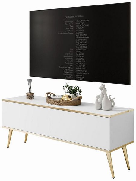 Lookway TV-Schrank OXFORD III 135 cm TV-Sideboard auf goldenen Füßen Breite: 175 cm