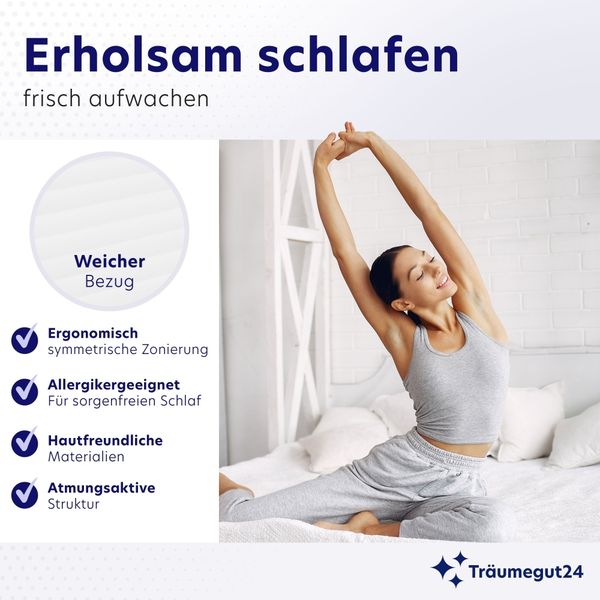 Träumegut24 - HydroCell 17 cm 7-Zonen Kaltschaummatratze 120 x 200 cm Härtegrad H2 : 17 cm : 120 x 200 cm : H2 Bild 7
