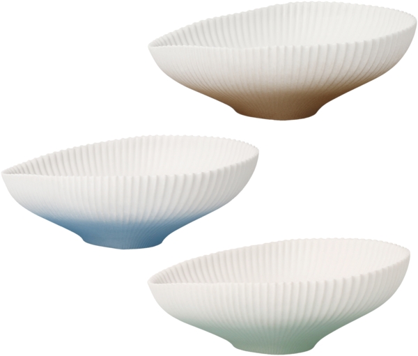 Goebel / Set Raindrop,Schale,9,0cm x 7,5cm x 3,0cm / Biskuit-Porzellan / 9,0cm x 7,5cm x 3,0cm