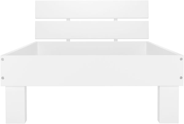Einzelbett Buche massiv 90x200 Bett mit Rollrost Matratze waschweiß 60.86-09 W M Bild 9