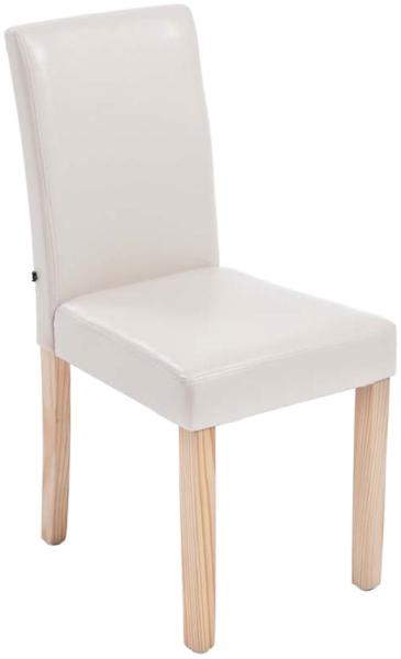 CLP Esszimmerstuhl Ina Kunstleder mit hoher Rückenlehne,creme natura