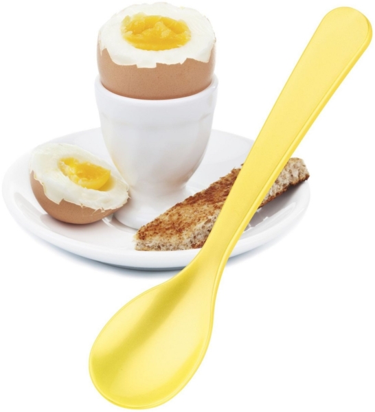 Cilio Eierlöffel Löffel aus Hochwertigem Kunststoff 12cm gelb Bild 3