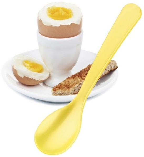 Cilio Eierlöffel Löffel aus Hochwertigem Kunststoff 12cm gelb Bild 2