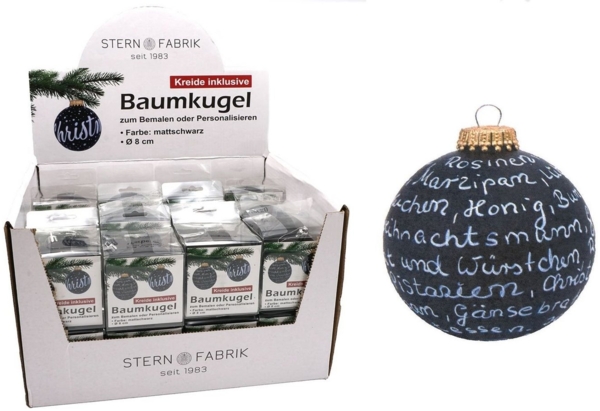 Weihnachtsbaumkugel zum Beschriften 8cm Christbaumschmuck Weihnachtsdeko