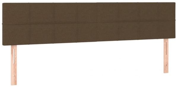 Boxspringbett mit Matratze & LED Stoff Dunkelbraun 200x200 cm, Härtegrad: H2 [3133184] Bild 6