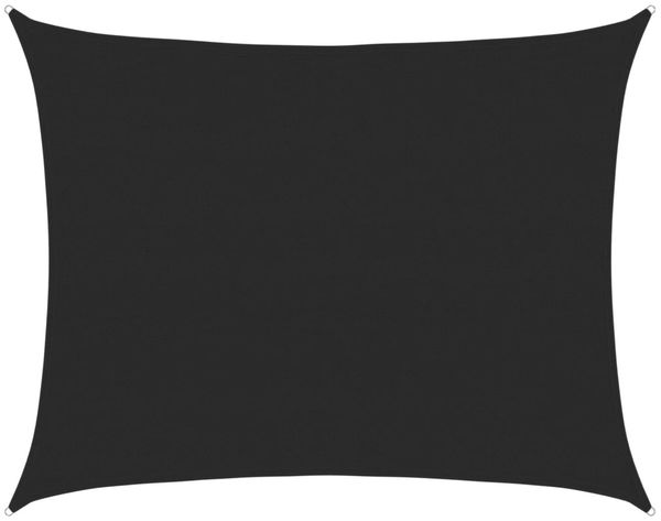 vidaXL Sonnensegel 160 g/m² Rechteckig Schwarz 6x8 m HDPE 311745 Bild 2